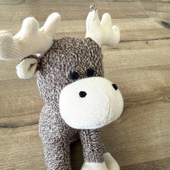 THINK OF IT! Sock Moose Plush 2003 11" Stuffed Animal EUC Vintage Cottagecore - Picture 6 of 6